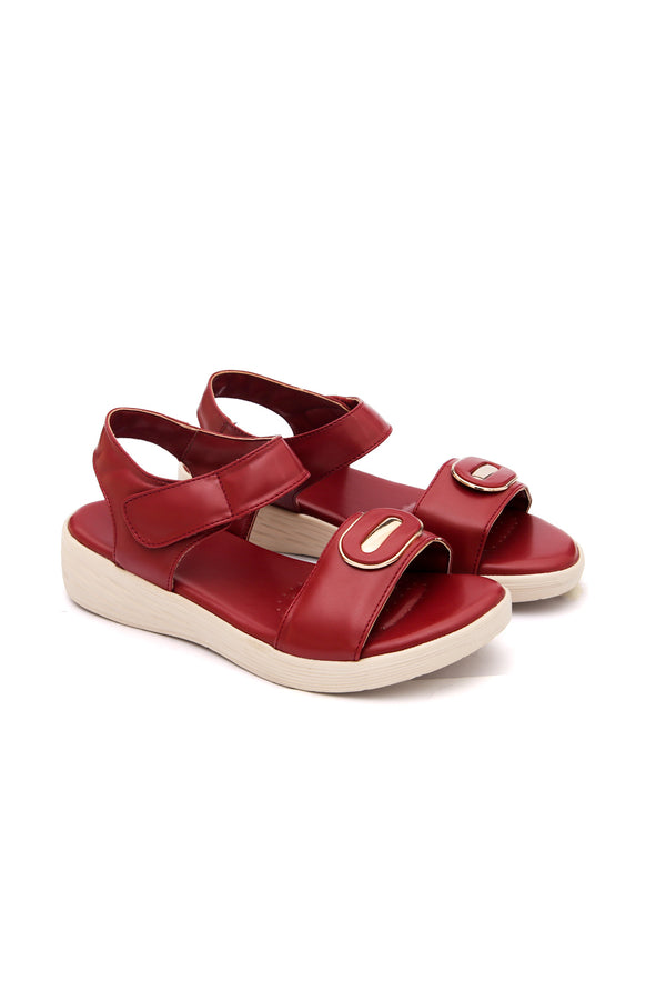 Women Maroon Comfortable Sandal