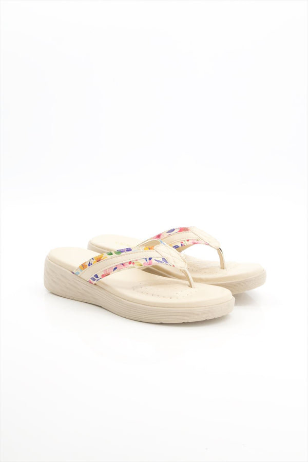 Women Cream Comfortable flip flop Slipper