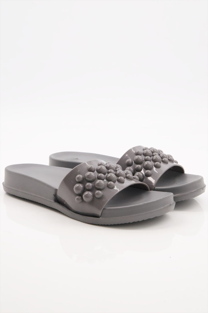 Gray Bubble Bliss Slides for Girls