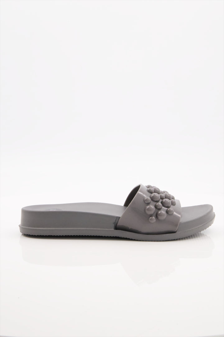 Gray Bubble Bliss Slides for Girls