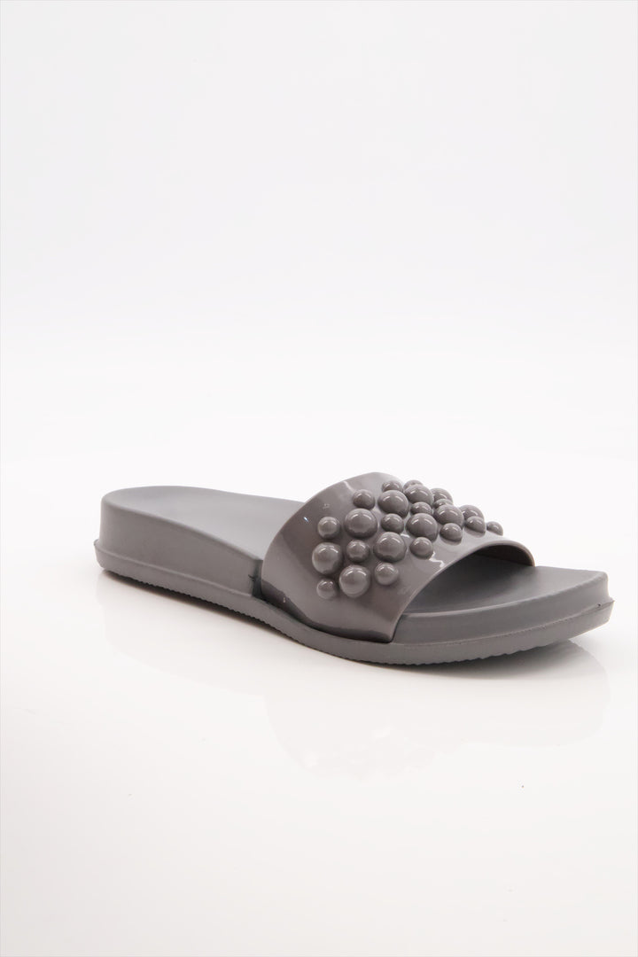 Gray Bubble Bliss Slides for Girls