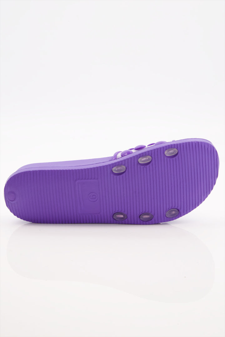 Purple Bubble Joy Slides for Women