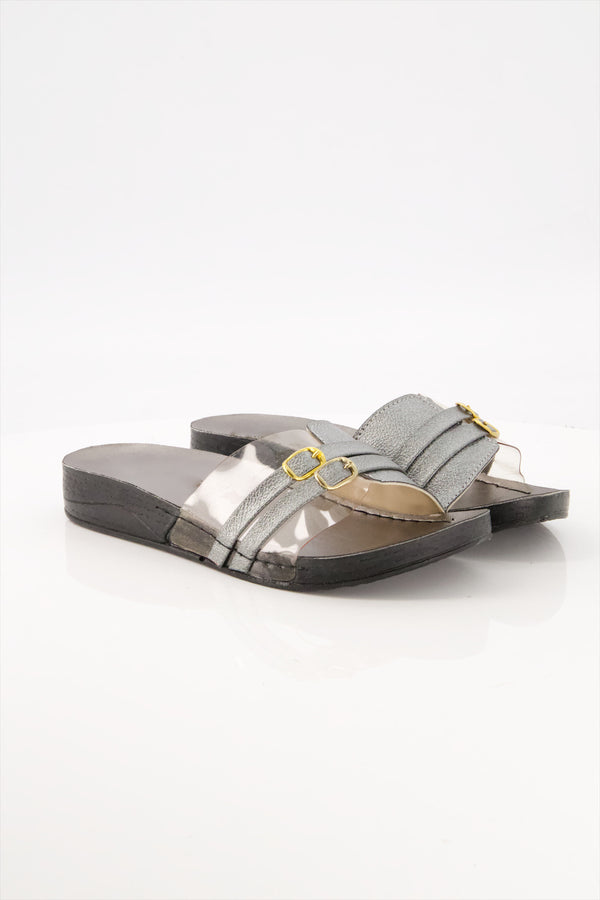 Urban Chic Premium Gray Slides Shoes Online Pakistan  -  heels.pk - Flats, slides women, SMT-WS-SHN-TL-12-BLATEN-GRY, WS:1713_5540 - https://heels.pk/collections/new-arrivals/products/buy-urban-chic-premium-gray-slides-shoes-online-pakistan