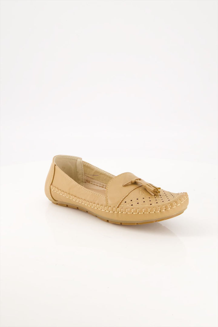 Sahara Charm Women's Camel Moccasin Pump Shoes Classy