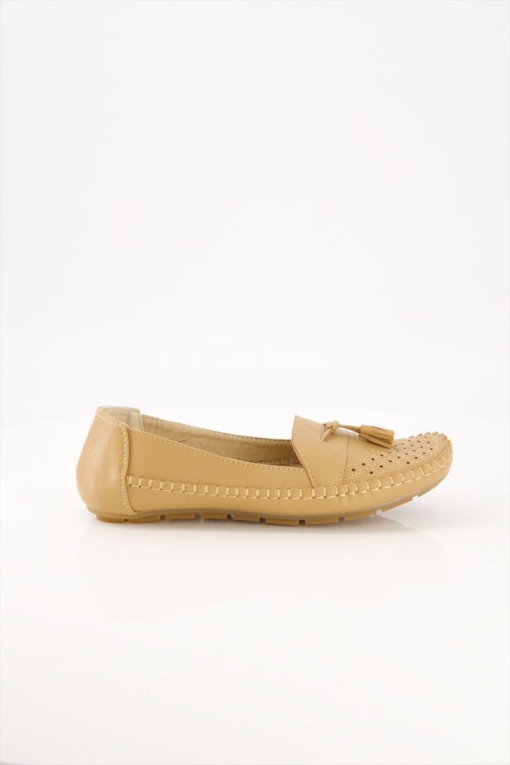 Sahara Charm Women's Camel Moccasin Pump Shoes Classy