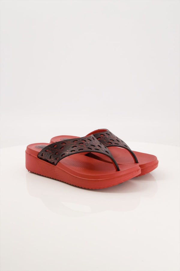 women synthetic maroon flip flops slipper