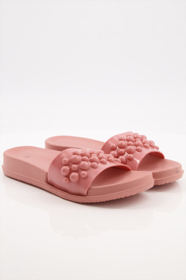 Pink Bubble Bliss Slides Shoes Ladies  -  heels.pk - slides women, SMT-SHN-RNL-D-0210-PINK, Women, WS:1733_6327 - https://heels.pk/collections/new-arrivals/products/buy-pink-bubble-bliss-slides-shoes-ladies-in-pakistan