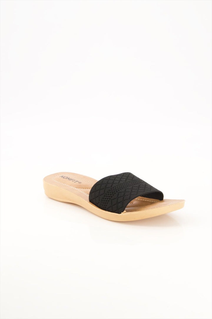 Ebony Elegance Black Slides Shoes Girls