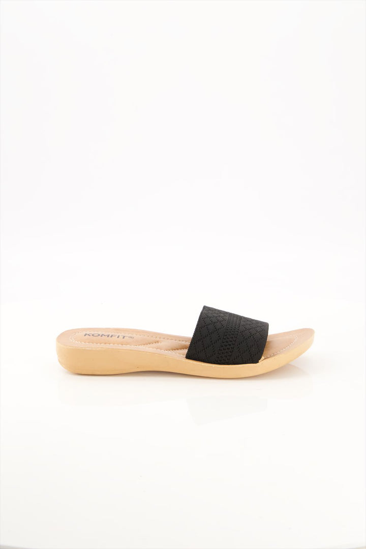 Ebony Elegance Black Slides Shoes Girls