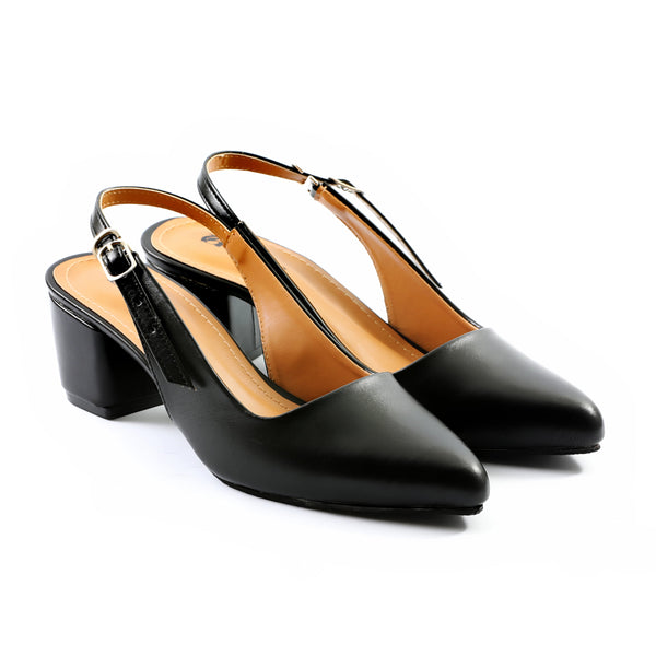 Elegant Noir Slingback  Block Heels Shoes  -  heels.pk - black heel, block heel, Heels, slingback heel, WS:6898_4822, ZPMP016-BLK-36-625922 - https://heels.pk/collections/new-arrivals/products/buy-elegant-noir-slingback-block-heels-shoes-for-women