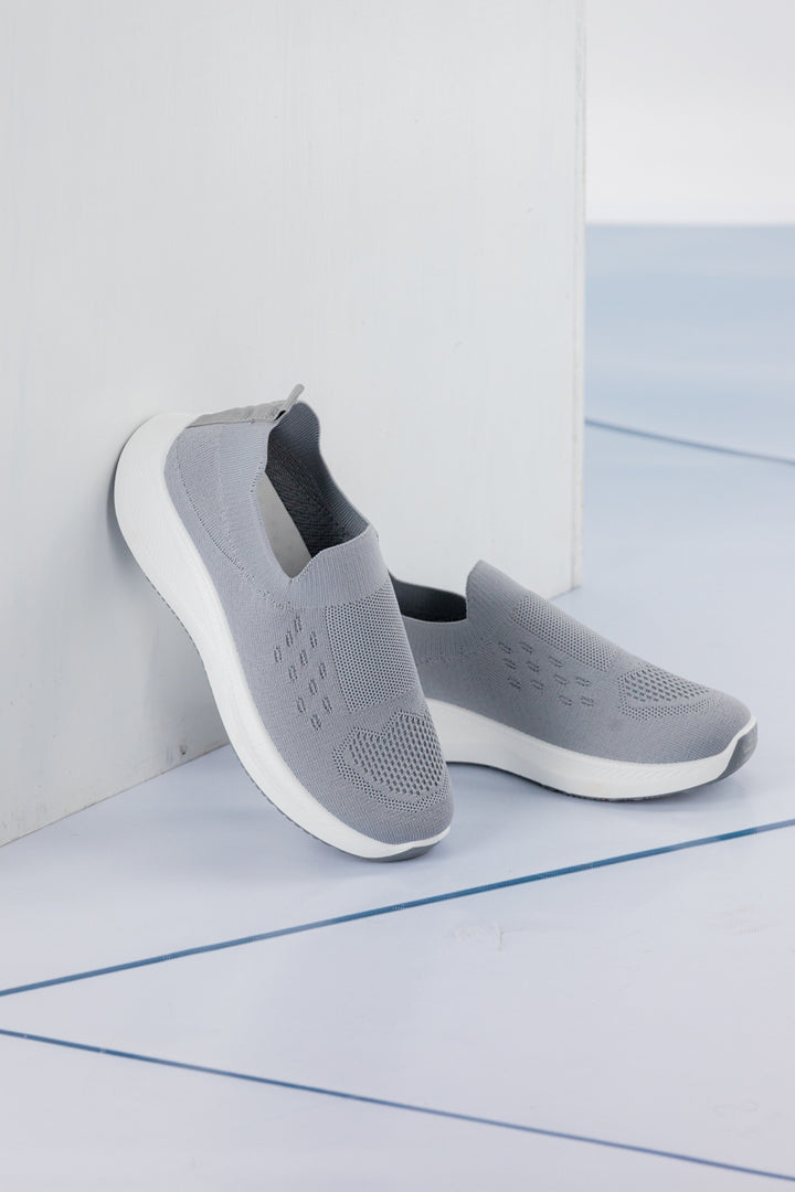 Stormy Sky Slip-On Gray Sneakers for Women