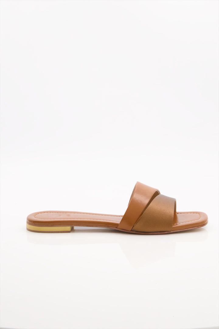 Autumn Bliss Premium Brown & Mustard Slides Shoes Women