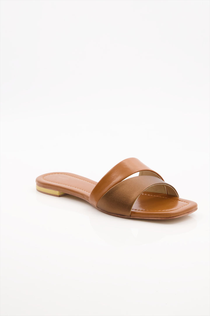 Autumn Bliss Premium Brown & Mustard Slides Shoes Women