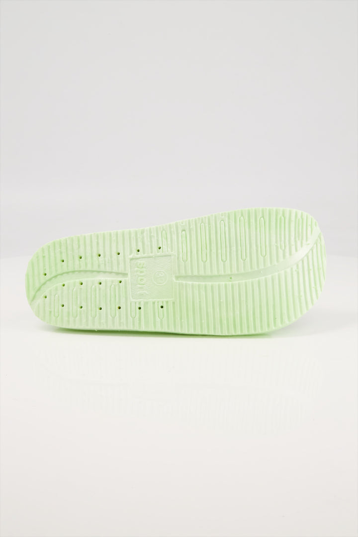 Mint Pearl Green Slides for Girls