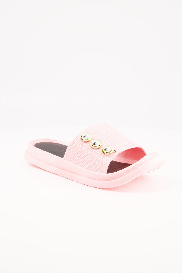 Blush Pearl Soft Pink Slides for Women