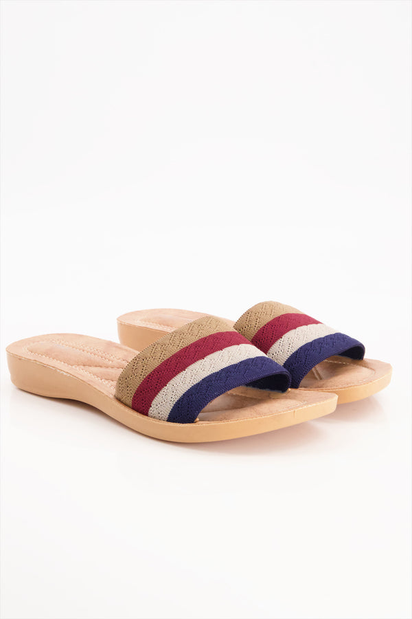 Coastal Stride Sunset Stripes Blue Slides Shoes Women  -  heels.pk - slides women, SMT-AS-RNL-5412-BLUE, Women, WS:1933_6318 - https://heels.pk/collections/new-arrivals/products/buy-coastal-stride-sunset-stripes-blue-slides-shoes-women