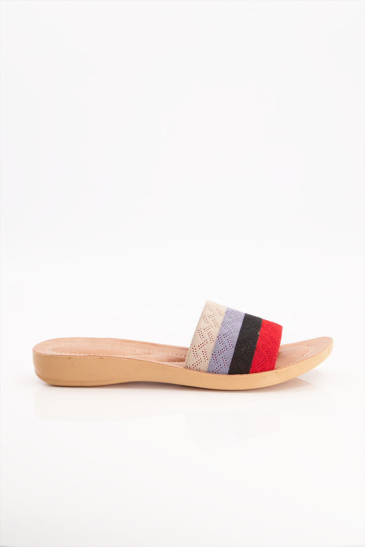 Sunset Colorful Striped Slides Shoes Ladies