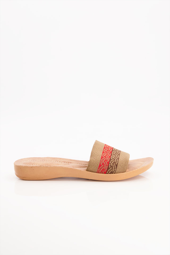 Sahara Waves High Quality Beige Slides Shoes for Women