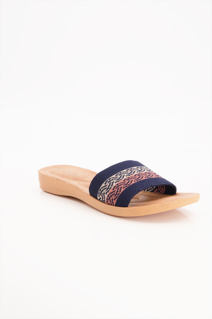 Ocean Wave Vibrant Blue Slides Shoes for Ladies