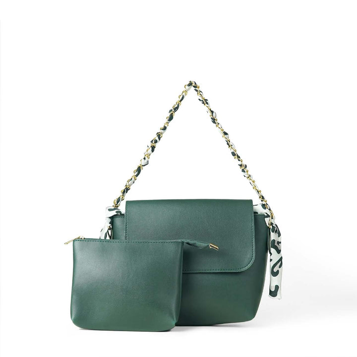 Verdant Charm Twilly Forest Green Shoulder Bag for Girls  -  heels.pk - blossom-twilly-bag-green, Handbags, shoulder bags women, WS:2327_6499 - https://heels.pk/collections/new-arrivals/products/buy-verdant-charm-twilly-forest-green-shoulder-bag-for-girls