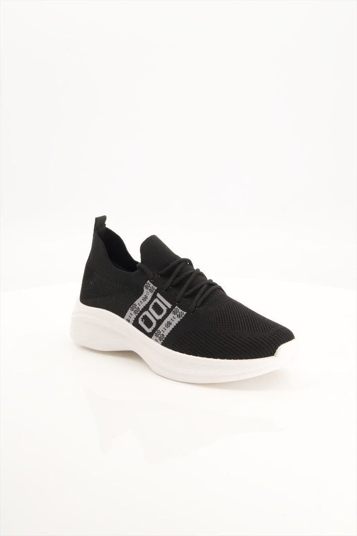 Premium AeroKnit BLACK Ladies Sneakers Shoes