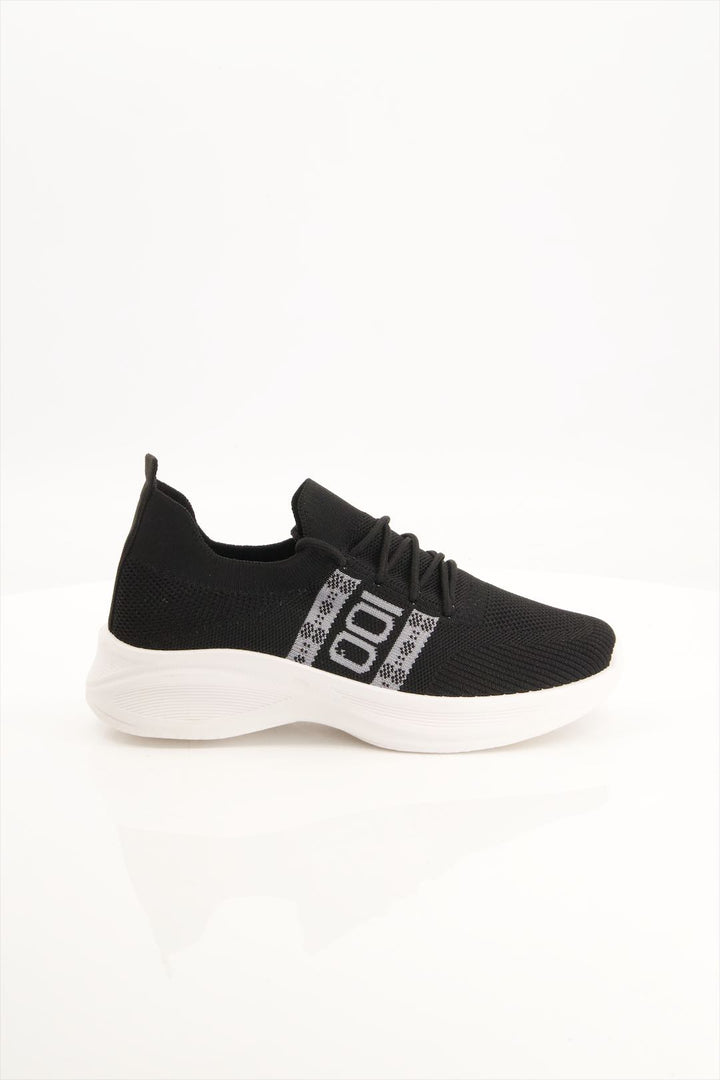 Premium AeroKnit BLACK Ladies Sneakers Shoes