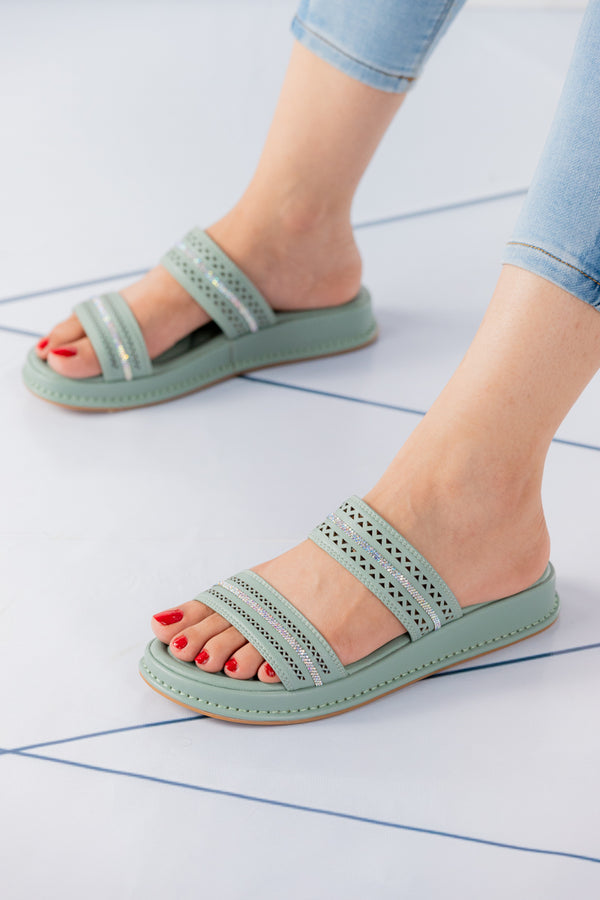 Women MINT slide shoes slippers