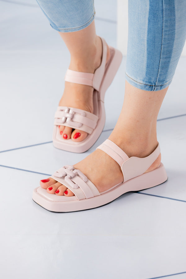 Women TEA PINK slingback sandals