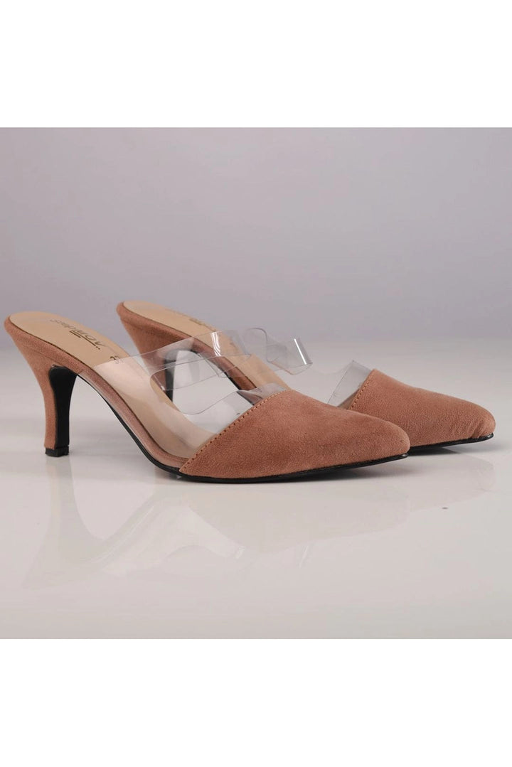 Peach Serenity: Strappy Mules with Kitten Heel  -  heels.pk - kitten heel, mules heel, peach heel, strappy heel, z-peach-heel - https://heels.pk/collections/new-arrivals/products/peach-serenity-strappy-mules-with-kitten-heel