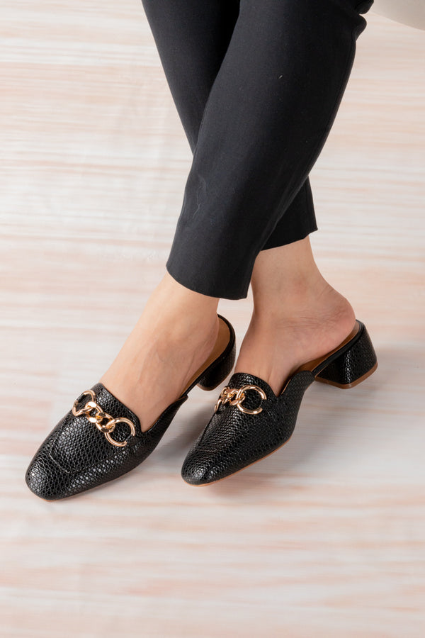 Women BLACK mules