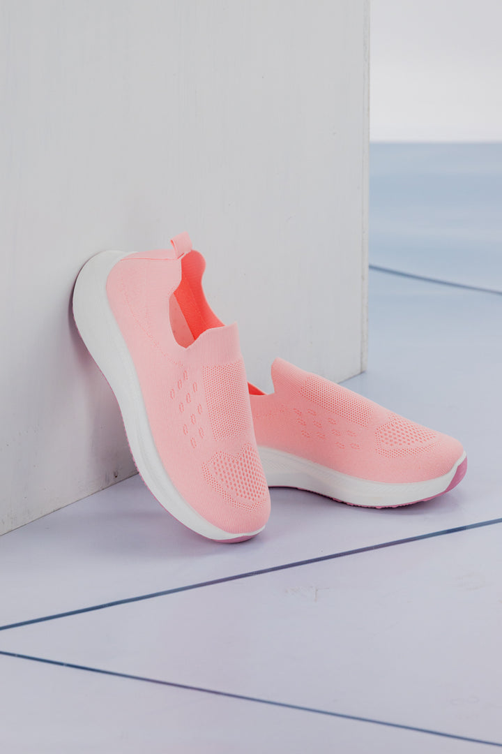 Blush Breeze Slip-On Pink Sneakers for Girls