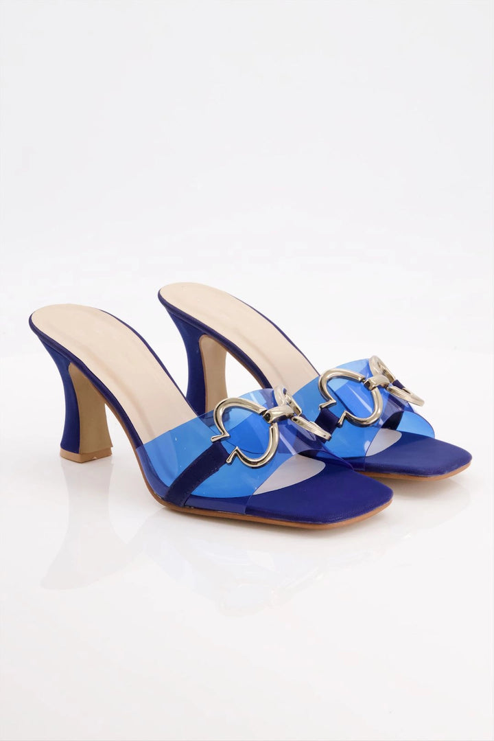 Sapphire Serenade Blue Block Heels  -  heels.pk - block heels, blue heel, SMT-AS-BJ-3475-BLUE - https://heels.pk/collections/new-arrivals/products/buy-sapphire-serenade-blue-block-heels
