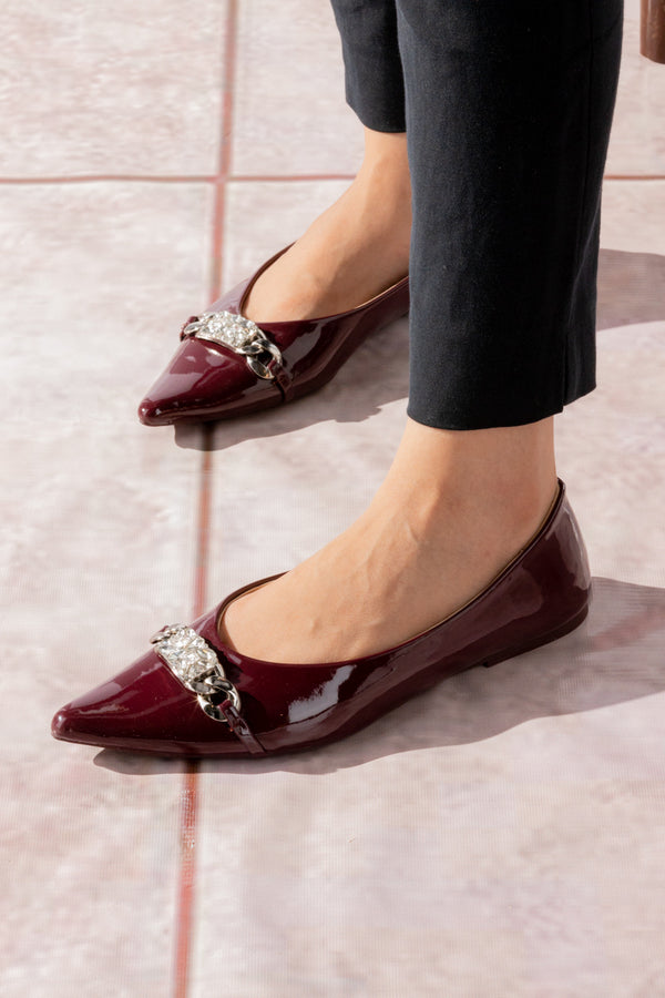 Women MAROON pump shoes