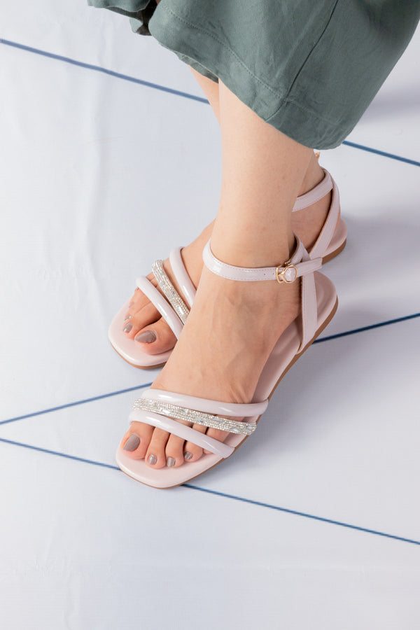 Women TEA PINK strappy sandals