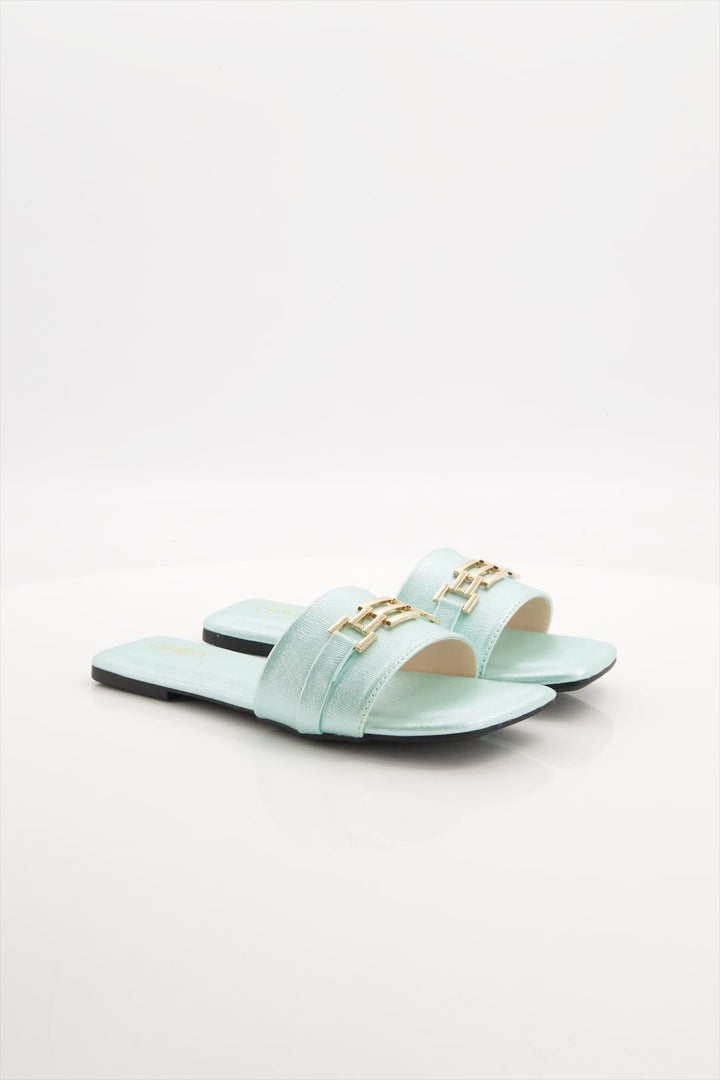 Aqua Breeze Teal Slides Shoes Online Pakistan