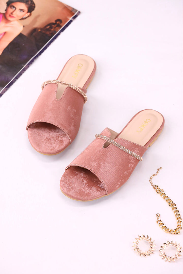 Rose Blossom Pink Slides Shoes for Women