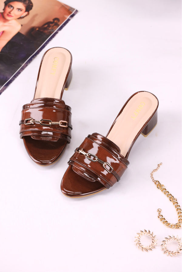 Copper Luxe Women Block Heels Chappal  -  heels.pk - BF-110-COPPER, block heel, copper heel, Heels, WS:40339_5025 - https://heels.pk/collections/new-arrivals/products/buy-copper-luxe-women-block-heels-chappal-new-design