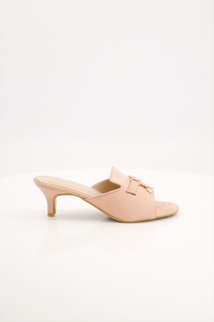 Blush Elegance Women Pink Kitten Heels Chappal