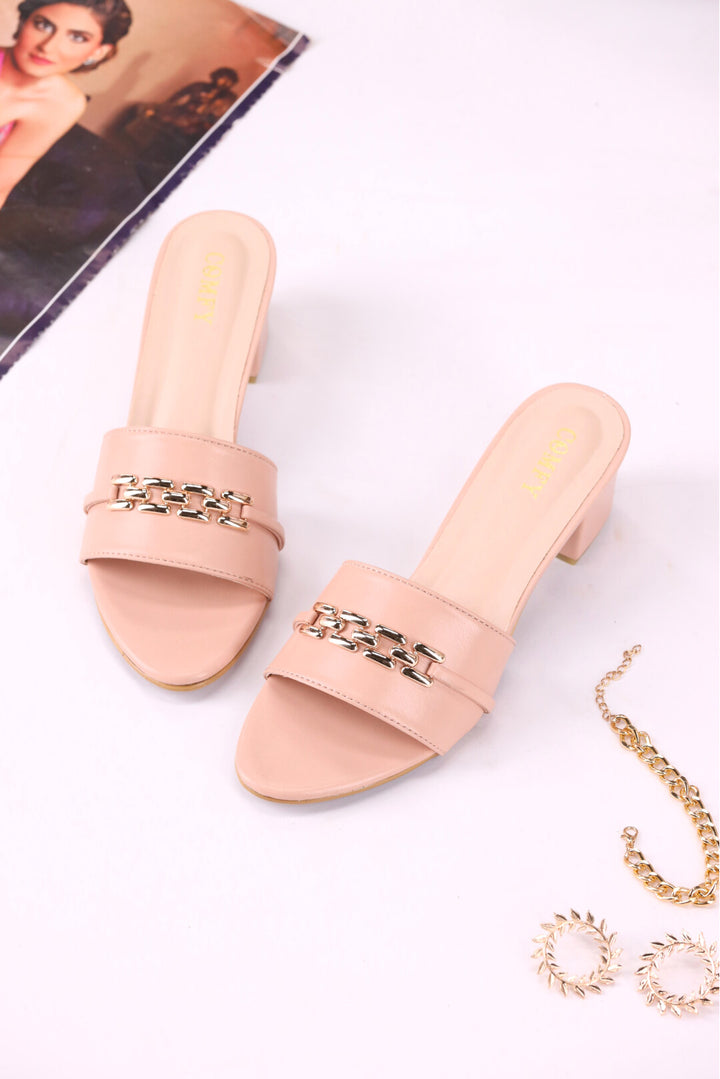 Blush Charm Women Pink Block Heels Juti