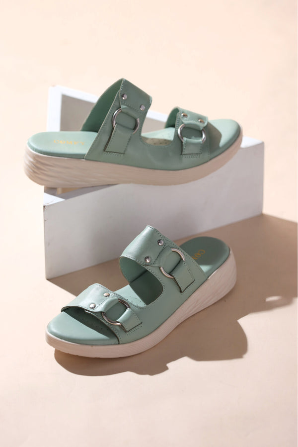 Medicated Mint Ring Slides for Ladies  -  heels.pk - BF-129-MINT, slides women, Women, WS:40367_5778 - https://heels.pk/collections/new-arrivals/products/buy-medicated-mint-ring-slides-for-ladies-in-pakistan