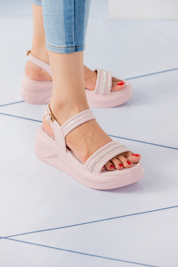 Women TEA PINK platform sandals