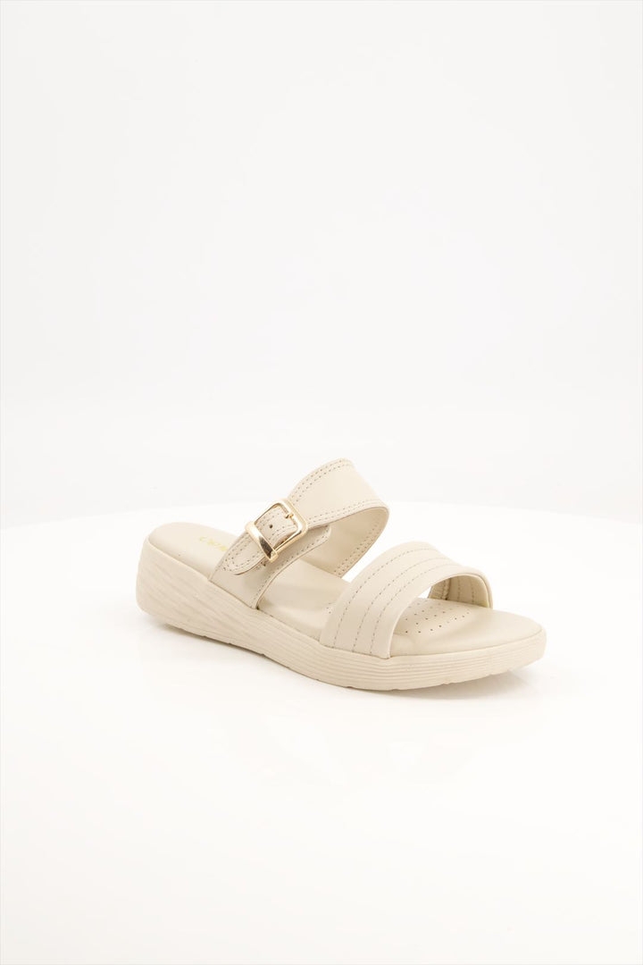 Medicated Cream Buckle Slides Shoes Girls