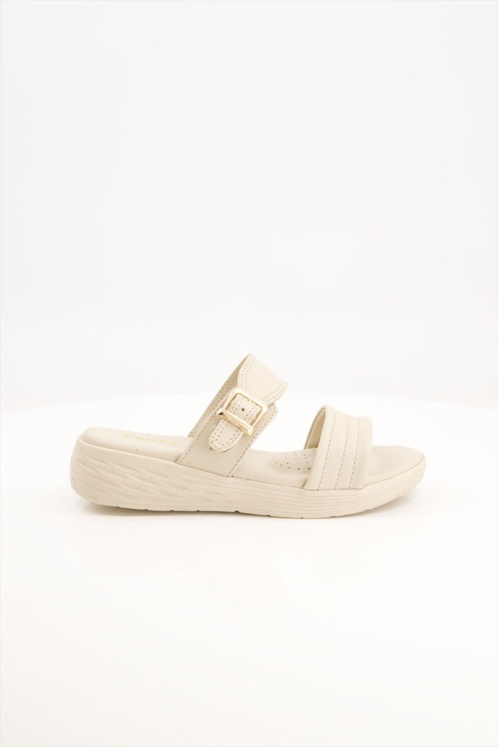 Medicated Cream Buckle Slides Shoes Girls