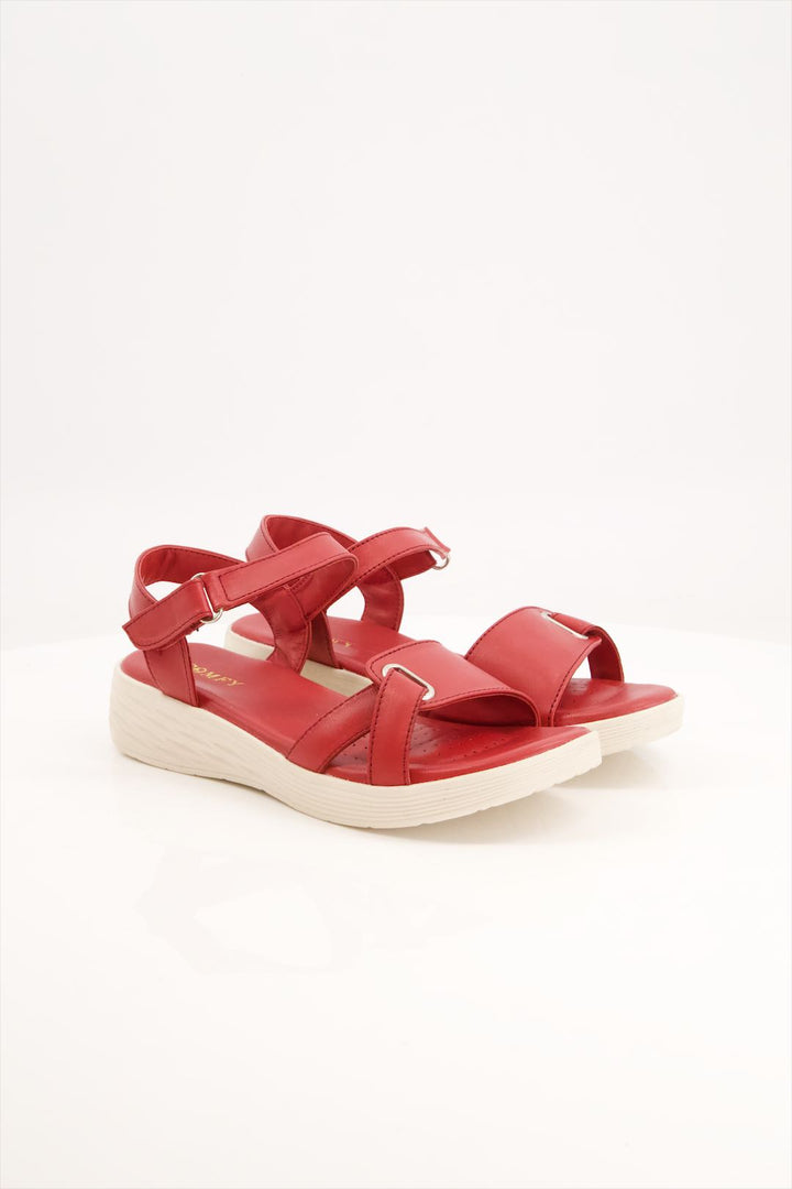 Medicated Red Comfort Women Sandals Online