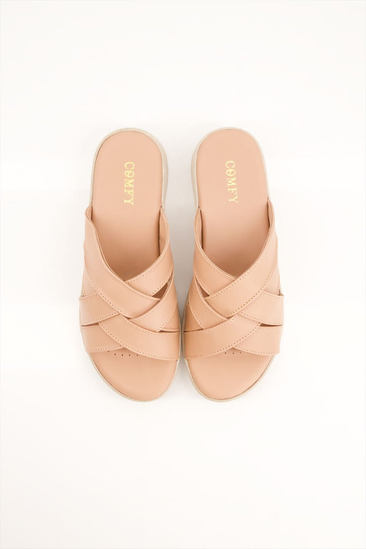 Women's Medicated Pink Crisscross Slides Online Pakistan