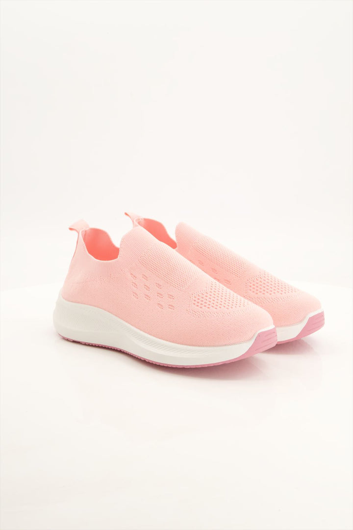 Blush Breeze Slip-On Pink Sneakers for Girls