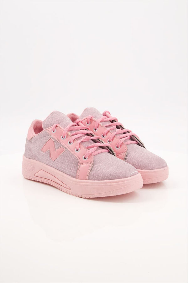 Women glitter pink sneakers