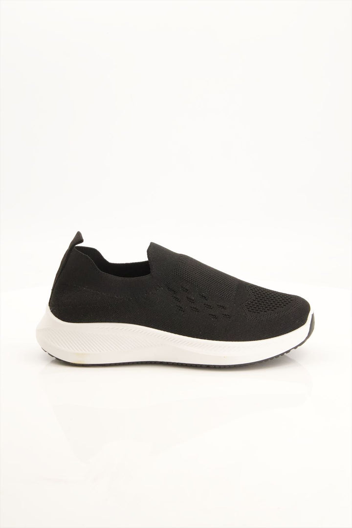 Midnight Glide Slip-On Black Sneakers Shoes for Ladies