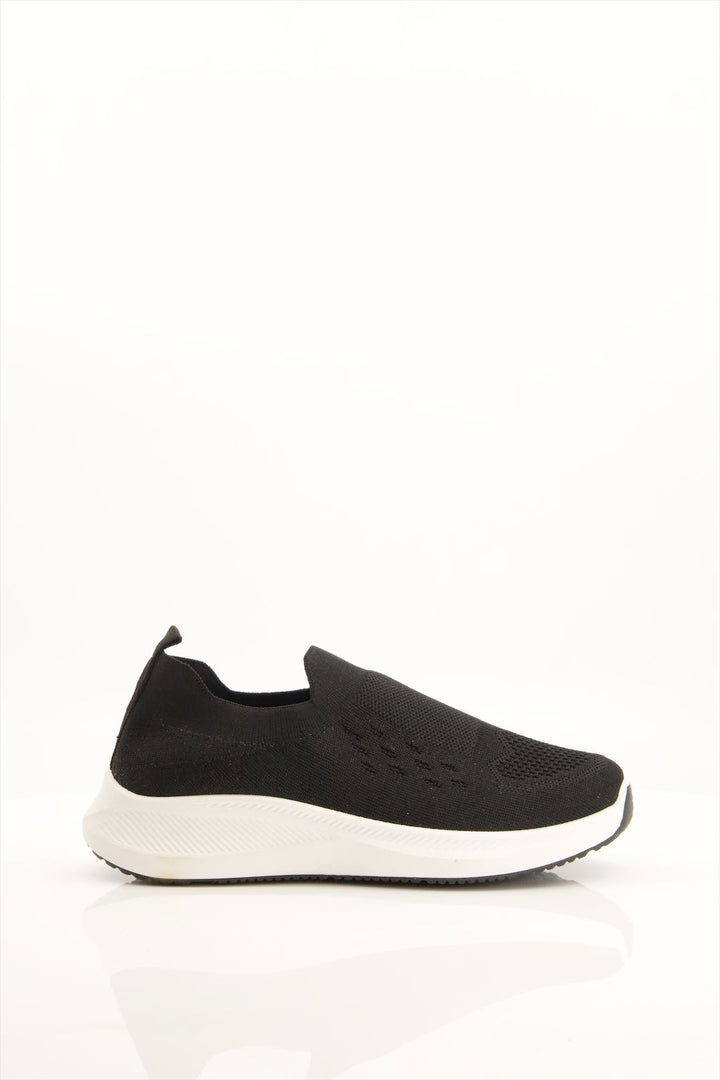 Midnight Glide Slip-On Black Sneakers Shoes for Ladies